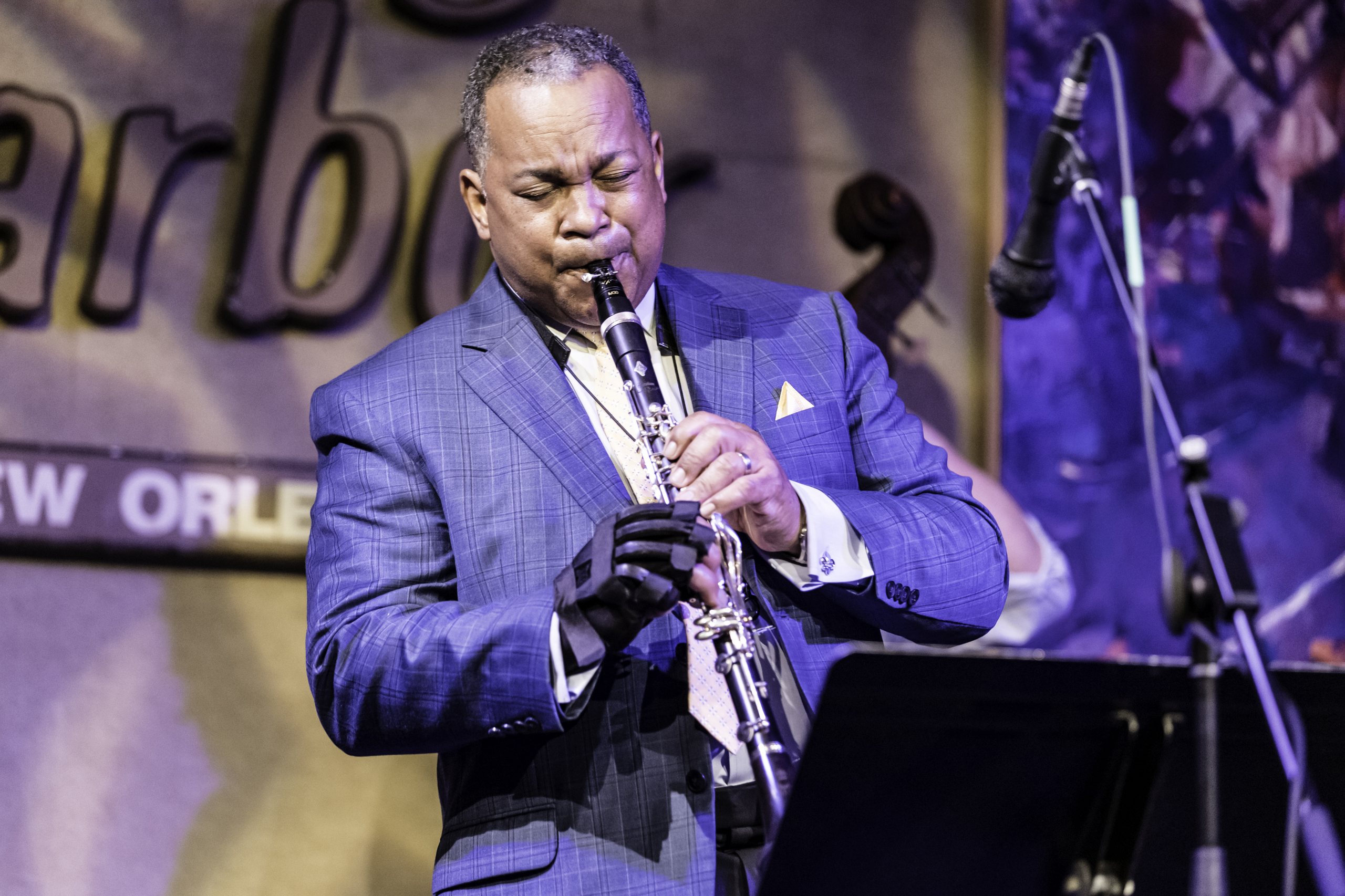Victor Goines playing clarinet at Snug Harbor, New Orleans